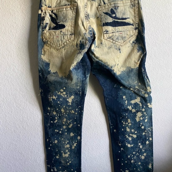 The Heritage America 76 Denim Distillery Y2K  Rugged Edgy Acid Wash Size 38/34 - Picture 9 of 13